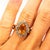 Contemporary Late 20th Century Keith Davis Orange Sapphire Ring, Size 6.5 For Sale - Image 3 of 3