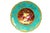 Turquoise Antique Hand-Painted Porcelain Coalport Fruit Cabinet Plate by Frederick Chivers, 1921 For Sale - Image 8 of 13