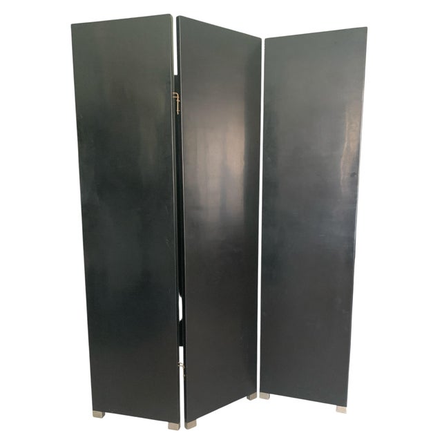Black Vintage McGuire Black Lacquered Screen / Room Divider For Sale - Image 8 of 8
