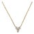 0.24ctw Diamond 3-Stone Pendant Necklace 14k Yellow Gold 16.5" Bead Chain For Sale
