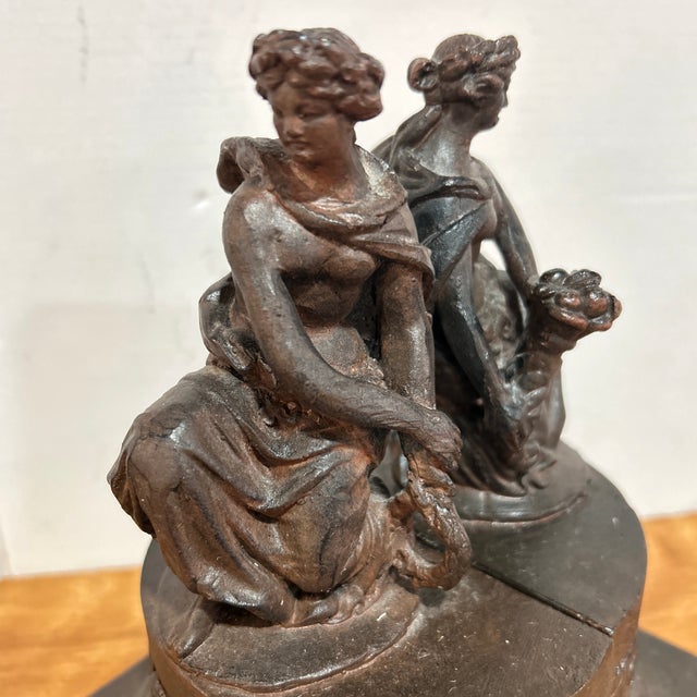 1960s Beautiful Metal Neoclassical Book Ends For Sale - Image 4 of 8