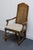 DREXEL FURNITURE Bishopsgate Collection Solid Walnut English Tudor Style Cane Back Dining Arm Chair 54" High 23" Wide...