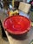 Ceramic Vintage Tomato Red Articulated Rope Edge Decorative Bowl Made in Italy For Sale - Image 7 of 8