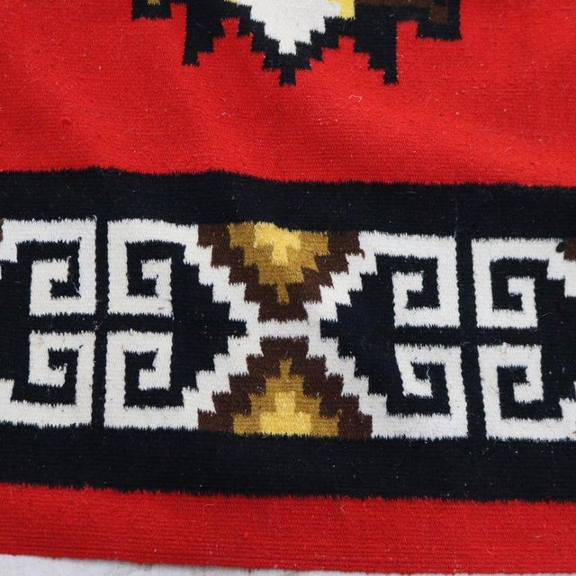 Antique Southwest Native American Handwoven Blanket C1930 For Sale - Image 6 of 9