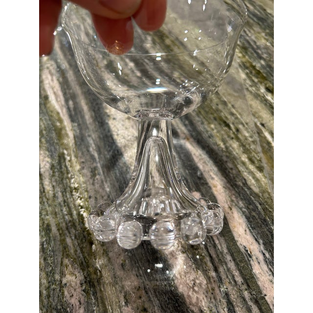 1940s Set of 6 Champagne Coupes or Parfait Glasses by Imperial Glass in Candlewick Pattern For Sale - Image 11 of 11