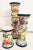 Mexican Vintage Ceramic Colorful Fruit Twisted Italian Style Pillar Candle Holders- Set 3 For Sale - Image 3 of 8