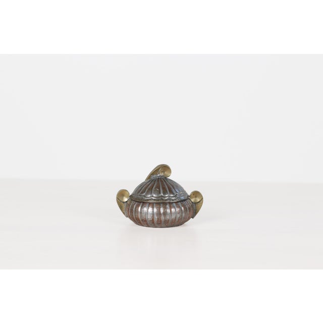 Early 20th Century Antique Chinese Copper and Brass Lidded Box For Sale - Image 10 of 10