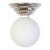 Hive Flush Mount, Polished Nickel, 5in Glass Globe, Modern Led Ceiling Light, by Research.Lighting For Sale