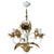 Hollywood Regency Cream and Gilt 3-Arm Chandelier with Floral Details, 1970 For Sale - Image 15 of 15