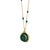 Gold New Beginning Green Moon Enamel Chain Gold Necklace For Sale - Image 8 of 8