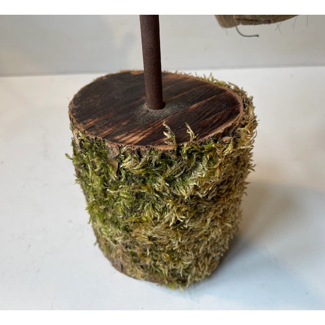 Brown French Folk Art Owl Decoy - Bird Scarer, 1930s For Sale - Image 8 of 10