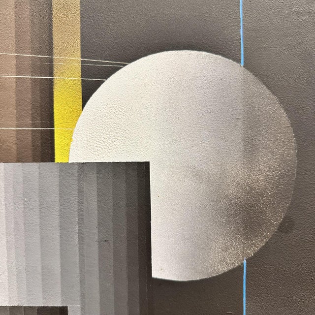 Andrés Segovia, Checkerboard Landscape, 20th Century, Acrylic on Canvas For Sale - Image 9 of 18