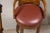 Rustic Swivel Bar Stools with Carved Backs and Faux Leather Seats – Set of 3 For Sale - Image 3 of 12