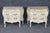Pair of Country French Style Distressed Paint Decorated 3 Drawer Night Stands For Sale - Image 4 of 16