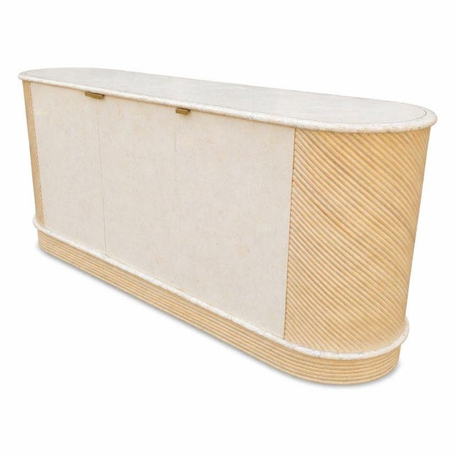 Postmodern Casa Bique Neoclassical Credenza With Marble Top, C. 1988–91 For Sale - Image 3 of 17