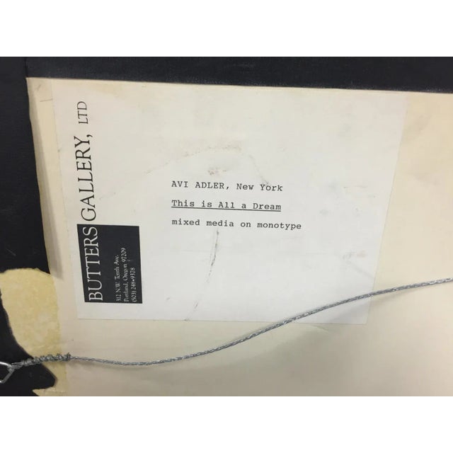 1980s Mixed media abstract art by Avi Adler For Sale - Image 5 of 5