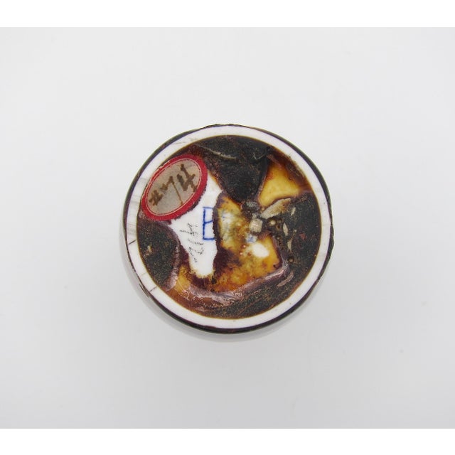 Antique Bernard Moore English Art Pottery Vase With Metallic Aventurine Glaze Accents For Sale - Image 11 of 12