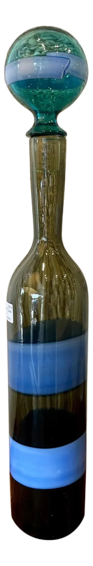 Fulvio Bianconi for Venini Fasce Orizzontale Bottle w/ Stopper