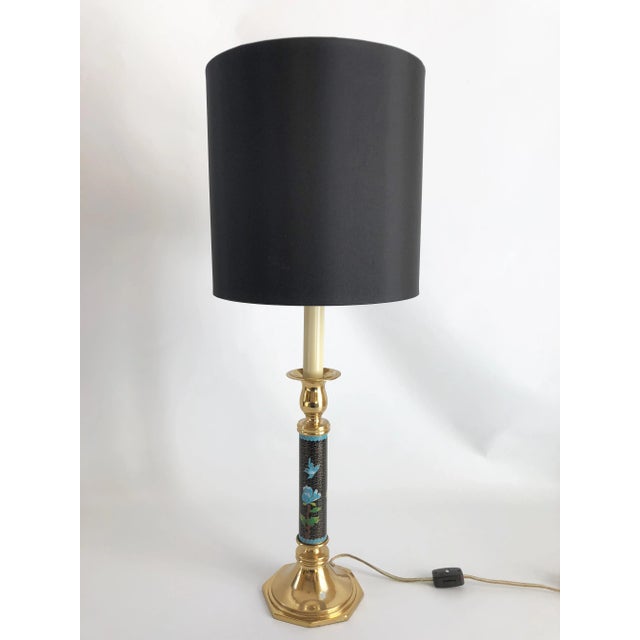 Vintage Cloisonné Table Lamp For Sale - Image 9 of 9