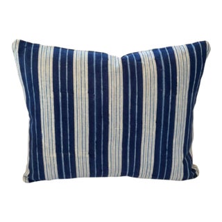 Robshaw Cabana Azure Blue Stripe 16 X 20 Decorative Pillow With Down/Feather Insert For Sale