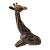 1970s Mid-Century Large Glazed Ceramic Seated Giraffe Figure For Sale