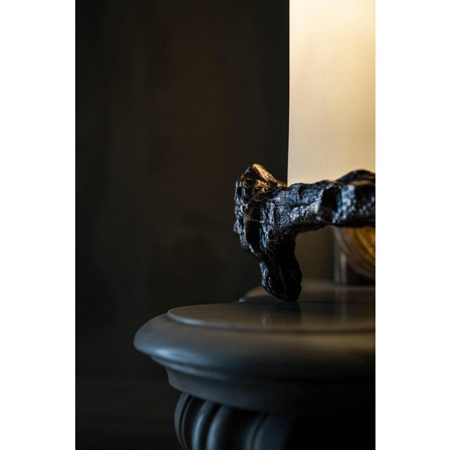 Nova Table Lamp in Patinated Cast Bronze by William Guillon For Sale - Image 14 of 18