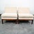 Mid Century Modern Lounge Chairs Slipper White Tufted Pair Set 2 Vintage MCM 60s For Sale - Image 9 of 12
