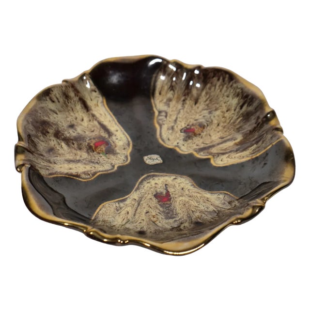 Mid-Century Bowl with Gold Rim from Jasba Keramik, 1960s For Sale