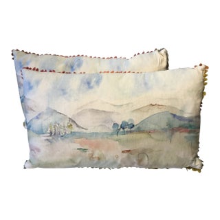 Bolsters Mountain Scene Made in Wales - a Pair For Sale