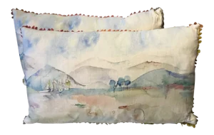 Bolsters Mountain Scene Made in Wales - a Pair