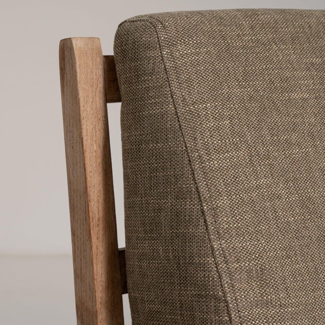 19th Century France Mid-century Modern Tan Wood Armchair For Sale - Image 11 of 11