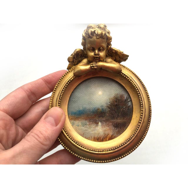 original work by artist Valeriya S., blending classical sculpture with atmospheric landscape painting. Details: Medium:...