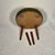 Vintage 1950s Mid Century Modern Green Vinyl Stool Ottoman Atomic Wood Legs For Sale - Image 10 of 12