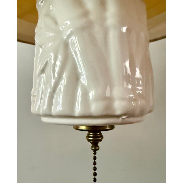 1970s 1970s Hollywood Regency Faux Bamboo Pendant Lighting - a Pair For Sale - Image 5 of 10