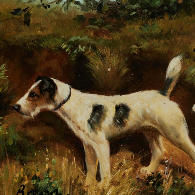 Vintage Painting of Dogs or Terriers For Sale In West Palm - Image 6 of 13