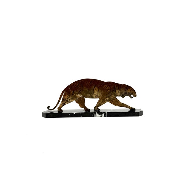Art Deco Bronze Tiger Sculpture, France, 1930s For Sale - Image 15 of 15