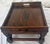 Brown Ethan Allan Heirloom Collection Leather and Solid Wood in Nutmeg Finish Footstool For Sale - Image 8 of 13