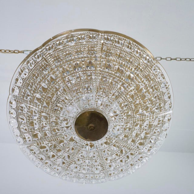 Carl Fagerlund Molded glass flush mount ceiling fixture by Carl Fagerlund For Sale - Image 4 of 8