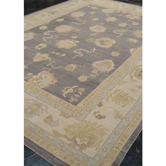 Turkish Oushak Rug 8'9" x 12'6" For Sale - Image 4 of 6