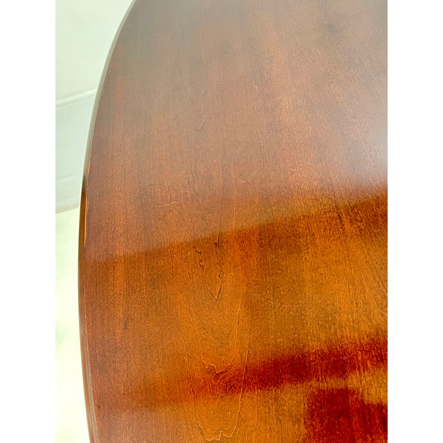 Late 20th Century Chippendale Style Carved Cherry Demilune Console Table For Sale - Image 12 of 16