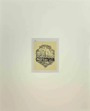Giulio Cesari, Ex Libris Giorgio Balbi, Woodcut, 1942