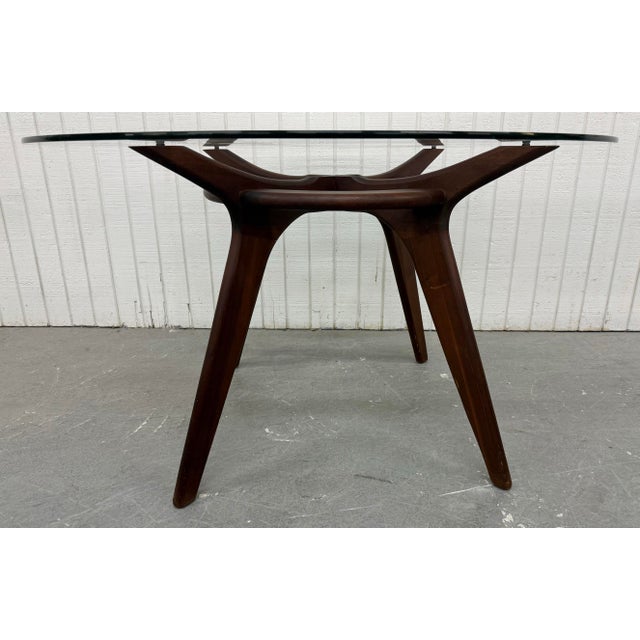 Mid-Century Modern Mid-Century Modern Adrian Pearsall Walnut Glass Compass Dining Table For Sale - Image 3 of 7