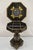 Antique Chinoiserie Hand Painted Pedestal Base Oriental Sewing Stand Side Table For Sale - Image 10 of 12