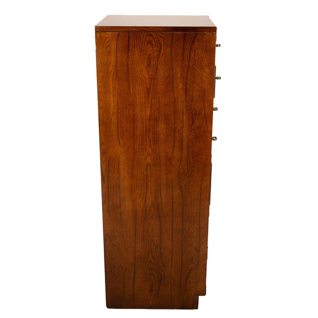 Vintage 1970s Bernhardt Campaign Style Lingerie Chest Dresser W/ Brass Hardware For Sale - Image 13 of 14