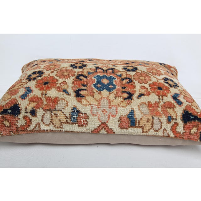Mid 20th Century Boho Floor Pillow Cover – Handwoven Turkish Rug Pillow -20'' X 20'' For Sale - Image 4 of 8