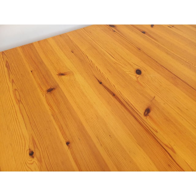 Vintage Rectangular Pine Dining Table with Extensions, 1970s For Sale - Image 12 of 18
