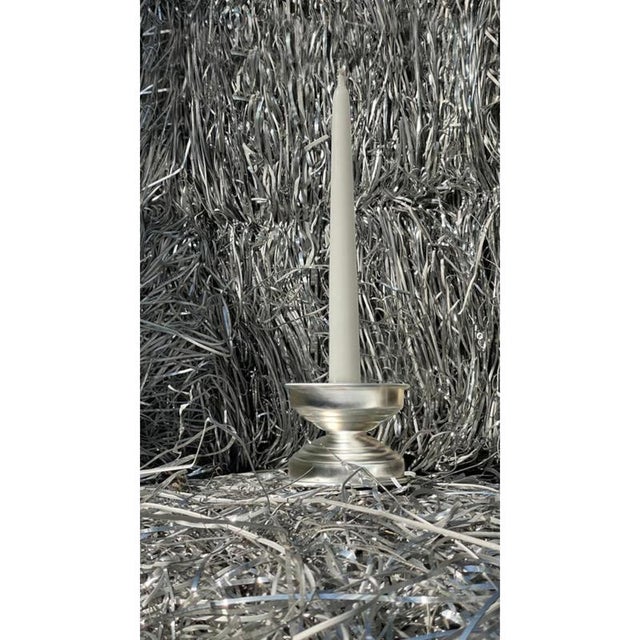 Rl 05 mini candleholder in silver plated brushed brass by caspal dimensions: ø 9 x h 7 cm. Materials: silver-plated...
