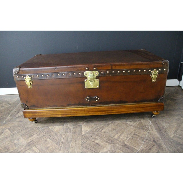 This magnificent Louis Vuitton trunk is truly unique, both in its dimensions and in the fact that it is crafted entirely...