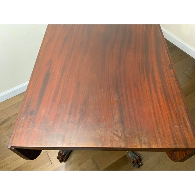 Early 19th Century Early 19th Century Federal Hairy Paw Carved Breakfast Table For Sale - Image 5 of 13