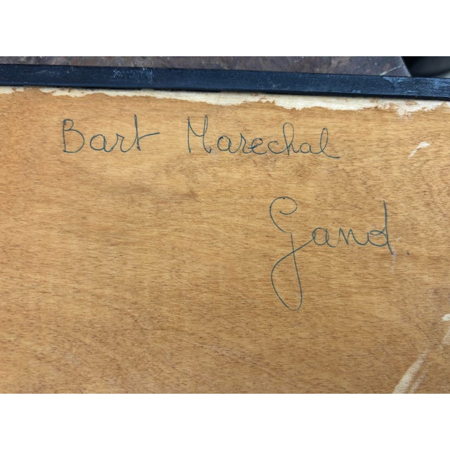 Sky Blue 1950s Bart Marechal Gand Tile Tray For Sale - Image 8 of 8
